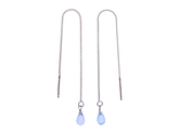 Blue Topaz Threader Earrings
